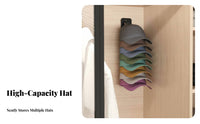 Baseball Cap Organizer Wall Mount Twofold Installation for Closets