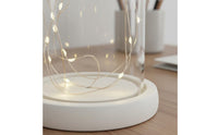 LED Mini Lights Cloche Creative Decor Desktop Ornament Modern Minimalist Design Glass Cloche Lamp for Bedroom, Living Room, Coffee Shop