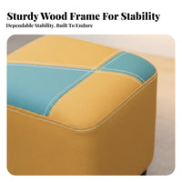 Scuff-Resistant Resistant Upholstered Footrest space-efficient Size Upholstered Ottoman adaptable Low Stool Space-Saving for Pet Owners, property owners, Children, Entryway, Living Room, Bedroom, Office