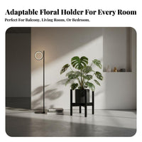 Nordic design & aesthetic crisscross base Planter Stand Minimalist Design X-Shaped Floor Stand Space-Saving bloom Pot Rack Easy to Assemble for Home Decorators, homeowners, fromice Workers, Living Room, Balcony, Bedroom, Corner
