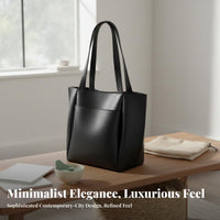 Large Tote Bag Spacious Interior PU Leather Tote Bag Fashionable Handbag for Moms, Shopping, Travel, School