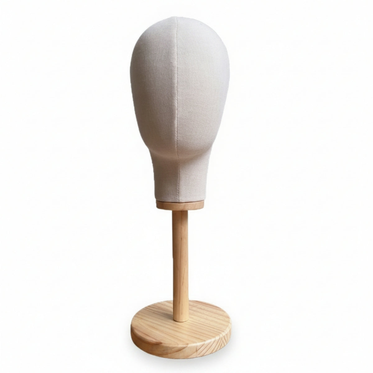 Wooden Base Hairpiece Stand Hat Display Stand Lightweight Freestanding Mannequin