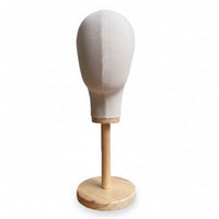 Wooden Base Hairpiece Stand Hat Display Stand Lightweight Freestanding Mannequin