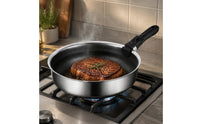 Detachable Handle Pan Induction Ready Stainless Steel Skillet All Cooktops Cookware For