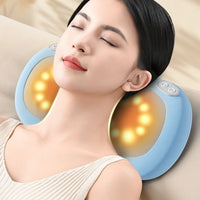 Heated Shiatsu Massage Pillow Soothing Heat Electric Neck and Back Overheat Protection Electric Back and Neck for Office Workers