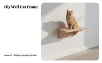 Space-Saving Design Wall Mounted Cat Climbing Frame Natural Sisal Scratching Surface Cat Wall Shelves and Perches Easy to Install for Apartment Dwellers, Small Areas, Indoors, Living Room, Bedroom