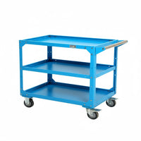 High Load Capacity Heavy Duty Tool Cart Versatile Multi-Layer Rolling Trolley All-Steel Construction Workshop Service Cart Locking Caster Wheels for Factory Workers, Warehouse Personnel, Mechanics, Repair Shop, Garage