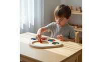Wooden Color Sorting Tray Early Education Child-Centered Sorting Toy Fine Motor Skill Development Wooden Learning Board for Preschoolers, Kindergarten