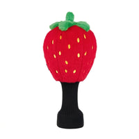 Strawberry Golf Headcover Knitted Golf Driver Cover with Knit Neck Guarding Driver Head Cover for Golfers