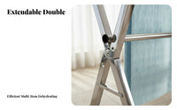 Foldable Clothes Dehumidifying Rack Installation Stainless Steel Laundry Rack Indoor Outdoor Use Foldable Clothes Horse for Apartment Dwellers
