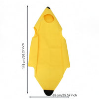Bright Yellow Banana Costume Funny Banana Tunic Pull-on Fruit Costume Sleeveless for Halloween