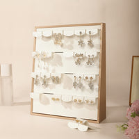 Earring Display Stand Freestanding Earring Organizer Board Countertop Fold-out for Jewelers, Craft Fairs, Dresser