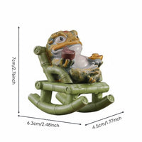 Color Changing Frog Statue Creative Design Tea Pet Tranquil Home Decor Decoration for Desktop