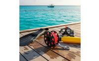 30m Dive Finger Spool Compact Scuba Finger Spool 316 Stainless Steel Clip SMB Deployment Reel for Technical Divers