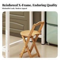 Foldable Folding Bar Stool with Backrest Space-Saving Folding Counter Stool with Backrest Sturdy Construction Collapsible Chair Lightweight for Apartment Dwellers, Homeowners, Event Crew, Small Areas, Kitchen, Living Room, Balcony
