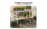 Long Single-Tier Planter Bench sillsill expander Plant Stand Floor-Standing Space-Saving for Home Decorators, Balcony, Sunroom