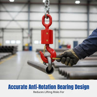 360-Degree Rotation Rotating Crane Hook with Safety Latch Heavy-Duty Swivel Eye Sling Hook High Load Capacity Lifting Equipment Self-Locking for Construction Workers, Factory Personnel, Warehouse Personnel, Oilfields, Factories, Warehouses, Shipping Docks