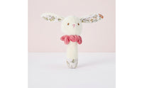 Baby Rattle Teether Toy Lightweight Rabbit Rattle with Bell Sensory Stuffed for Babies, Stroller, Crib