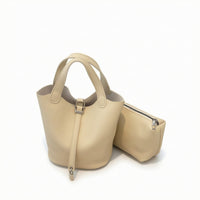 Bucket Handbag with Pouch Structured Bucket Bag Multi-Way for Work, Commuters