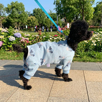 Dog Recovery Suit and Cat Recovery Suit, Cartoon Pattern Post-Surgery Dog Clothes with Ribbed Trim, Post-Surgery Cat Clothes Prevents Licking