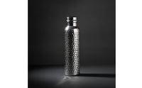 Hot and Cold Insulated Bottle with Cup Brush Leakproof Hammered Stainless Steel Bottle Portable Vessel Reusable for Athletes, Commuters, Travel, Camping, Gym, Office