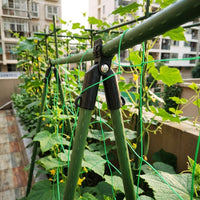 Garden Trellis for Climbing Plants, Heavy Duty Coated Steel Garden Stakes, Reinforced Plant Support Kit with Clips, Metal Cucumber Trellis