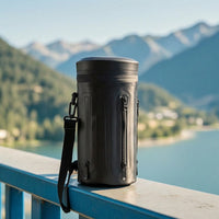 Structured Cylindrical Handlebar Bag Compact Bike Handlebar Bag Weatherproof Front Pouch Long-Lasting for Cyclists, Commuters