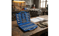 Socket and Bit Set Organized Tool Set with Carrying Case Clamshell Tool Kit with Carrying Case for Garage, Workshop