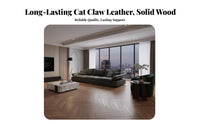 Italian Minimalist Sofa Scratch Resistant Material Modern Deep Seat Couch Supportive Comfort Deep Seat Couch for Pet Owners, Lounge Area, Bedroom