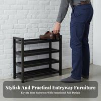 Space-Saving Design Padded Shoe Changing Stool Sturdy Metal Frame Padded Shoe Rack with Seat Soft Comfortable Cushion Entryway Bench Strong Load-Bearing for Apartment Dwellers, Homeowners, Families, Hallway, Mudroom, Bedroom, Closet