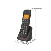 Large Buttons Digital Cordless Telephone Backlit Screen Cordless Home Phone Speaker Grille Charging Base Phone Internal Call for Older Adults, Seniors