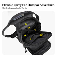 Multiple Compartments Motorcycle Leg Bag Adjustable Straps Motorcycle Thigh Bag Long-Lasting for Motorcyclists, Hikers, Travel, Daily Use