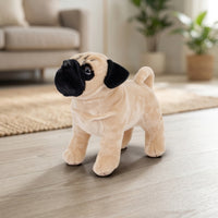 Pug Stuffed Cuddly Stuffed Pug Huggable for Birthday Gifts, Bedroom, Toddlers