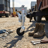 Trailer Support Wheel Side-Mount Trailer Support Wheelwith Hardware Swivel for Utility Trailers, Towing