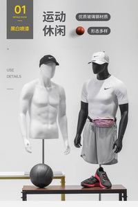 Clothing Store Mannequin Model Torso Display Stand for Men's Wear