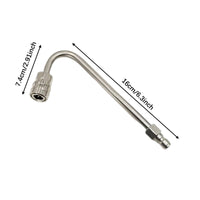 Interchangeable Nozzles Angled Pressure Washer Wand Stainless Steel Extension Rod for Car Detailers, HVAC Technicians, Hard-to-Reach Areas
