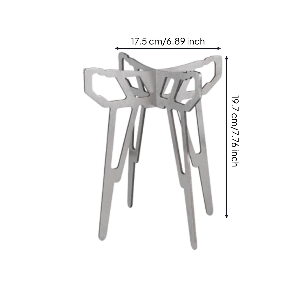 Lightweight Stainless Steel Fire Bowl Base Compact Foldable Fire Bowl Stand Long-Lasting Rust Resistant for Backpackers
