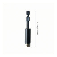 Universal Hex Shank Bit Holder Retaining Ball Rapid-Swap Adapter Metal End Hex Shank Adapter Black