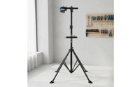 Foldable Bike Repair Stand Tripod Two-Wheeler Repair Stand Adjustable Two-Wheeler Workstand Portable for Home Mechanics, Cyclists, Garage, Workshop