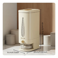Moisture-Proof Sealed Rice Storage Bin Airtight Seal Sealed Rice Storage Container Single-Press Dispensing for Pantry