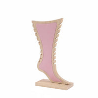 Stylish Design Bamboo Necklace Holder Long-Lasting Vertical Anklet Display Stand Multi-Slot Leg Shaped Jewelry Display for Dressing Table, Craft Fair