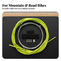 Cycle Brake and Gear Changer Wire Set Effortless Functioning Cycle Brake and Gear Changer Wire Kit Wear Resistant Pre-Lubricated
