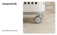 Plastic Clothes Hamper with Wheels Large Capacity Rolling Laundry Basket Rolling Laundry Hamper Ventilated for Dorm Room