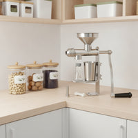 Stainless Steel Manual Oil Press Countertop Manual Oil Press Machine Long-Lasting for Kitchen, Home