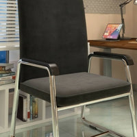 Sled Base Chair Upholstered High-Back Chair with Armrests Padded Furniture for Professionals, Students, Office, Conference Room