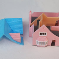 1/64 Model Villa Mini Villa Model Decorative Dollhouse for Collectors, Hobbyists