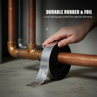 Self-Adhesive Aluminum Foil Rubber Foam Insulation Tape for Pipes, Sunrooms, and Automotive Soundproofing