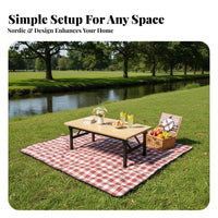 Foldable Design Collapsible Low Table Space-Saving Collapsible Coffee Table Installationunoccupied Portable Desk No Assembly Required for Apartment Dwellers, RV Owners, Families, Living Room, Small Areas, Outdoor Activities, Dining
