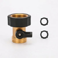 Threaded Garden Hose Shut off Valve with Washers Leak-Proof Garden Hose Shut off Valve Easy to Use Heavy-Duty for Gardeners, Yard, Patio