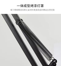 美甲折叠补光台灯学习办公书房宿舍长臂夹子LED护眼灯主播补光灯 按钮开关 长臂黑色80厘米+24瓦三色变光/调色